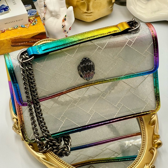 🆕 KURT GEIGER LONDON 🧿 NWOT Vinyl Medium Kensington Convertible Crossbody Bag - Picture 14 of 14